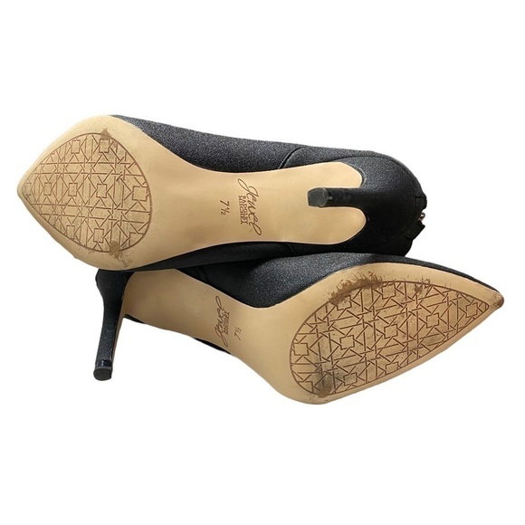 Jewel Badgley Mischka Heeled Bootie, Black Metallic. - Picture 4 of 12